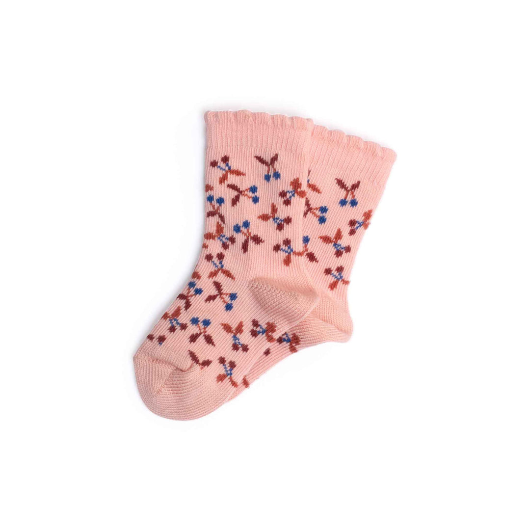 Moulin Roty | Calzini Rosa Ciliegie Fushia 0m-36m Pomme des bois