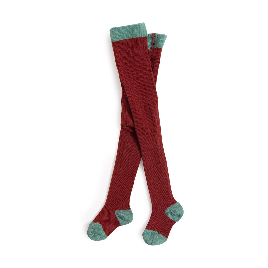 Moulin Roty | Collant Caldi Rosso Granato Erza Pomme des bois