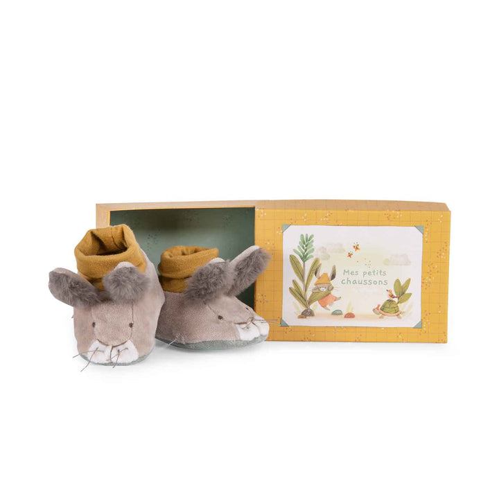 Moulin Roty | Pantofole bebè Coniglietto, 0-6 mesi Trois petits lapins