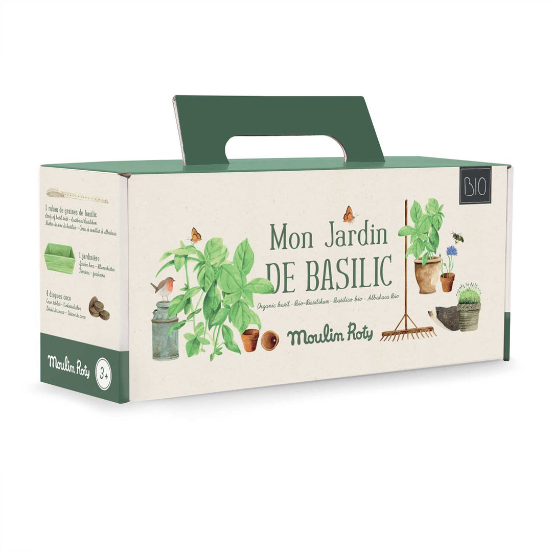 Moulin Roty | Kit Coltivazione per bambini, Basilico Bio