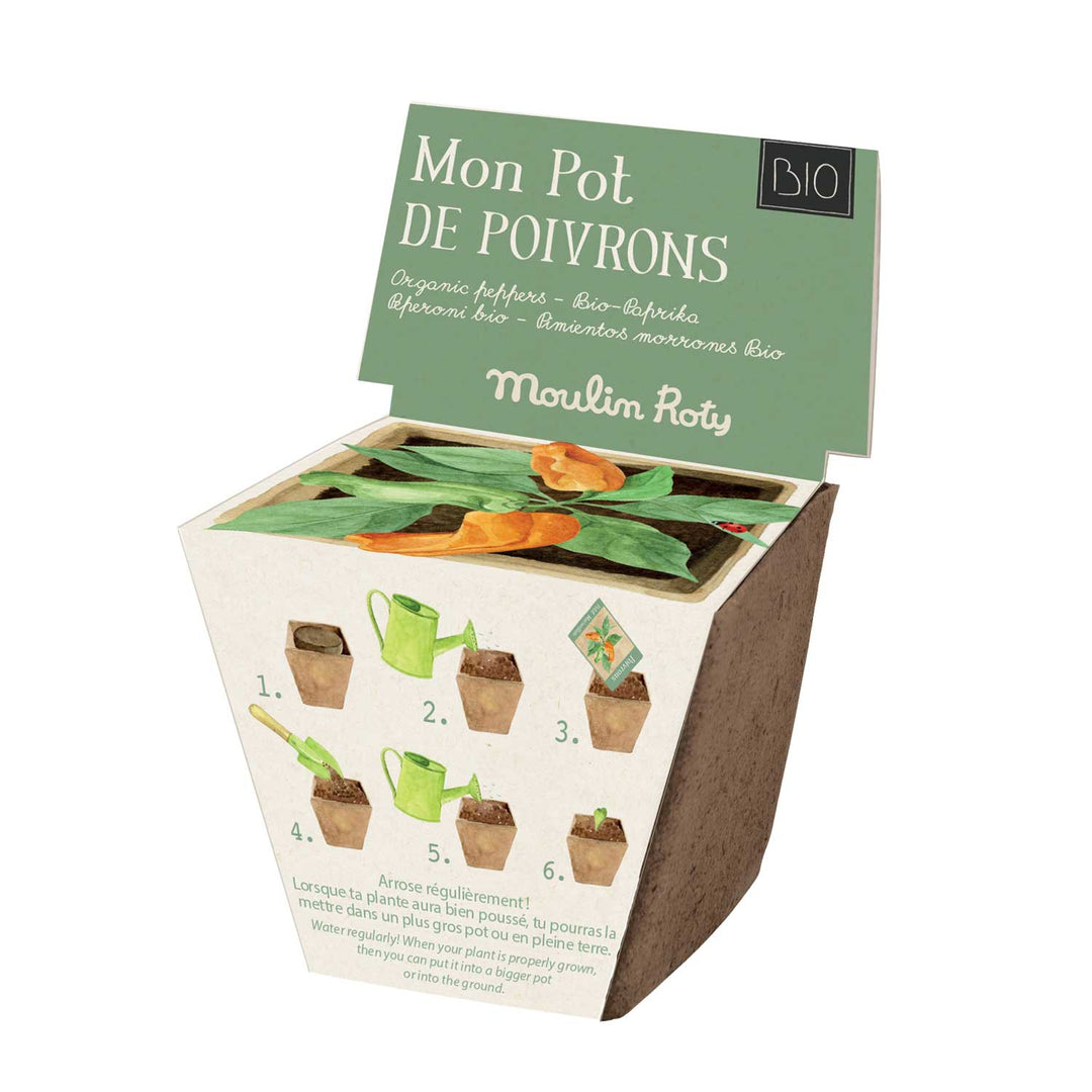 Moulin Roty | Mini Coltivazione per bambini, Peperoni Bio