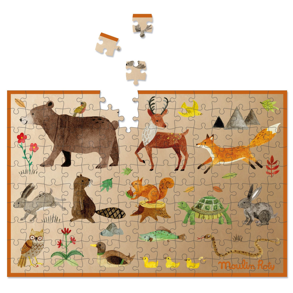 Moulin Roty | Mini puzzle esploratore Nella foresta, 150pz