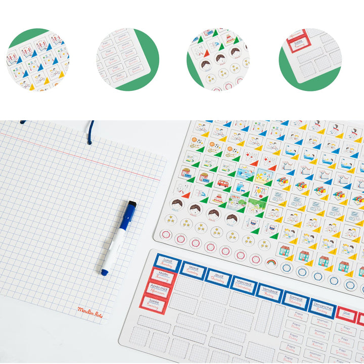 Weekly magnetic calendar