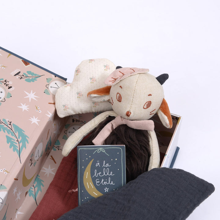 Libro Bella Notte e Peluche Pecora | Après la Pluie Moulin Roty 715006