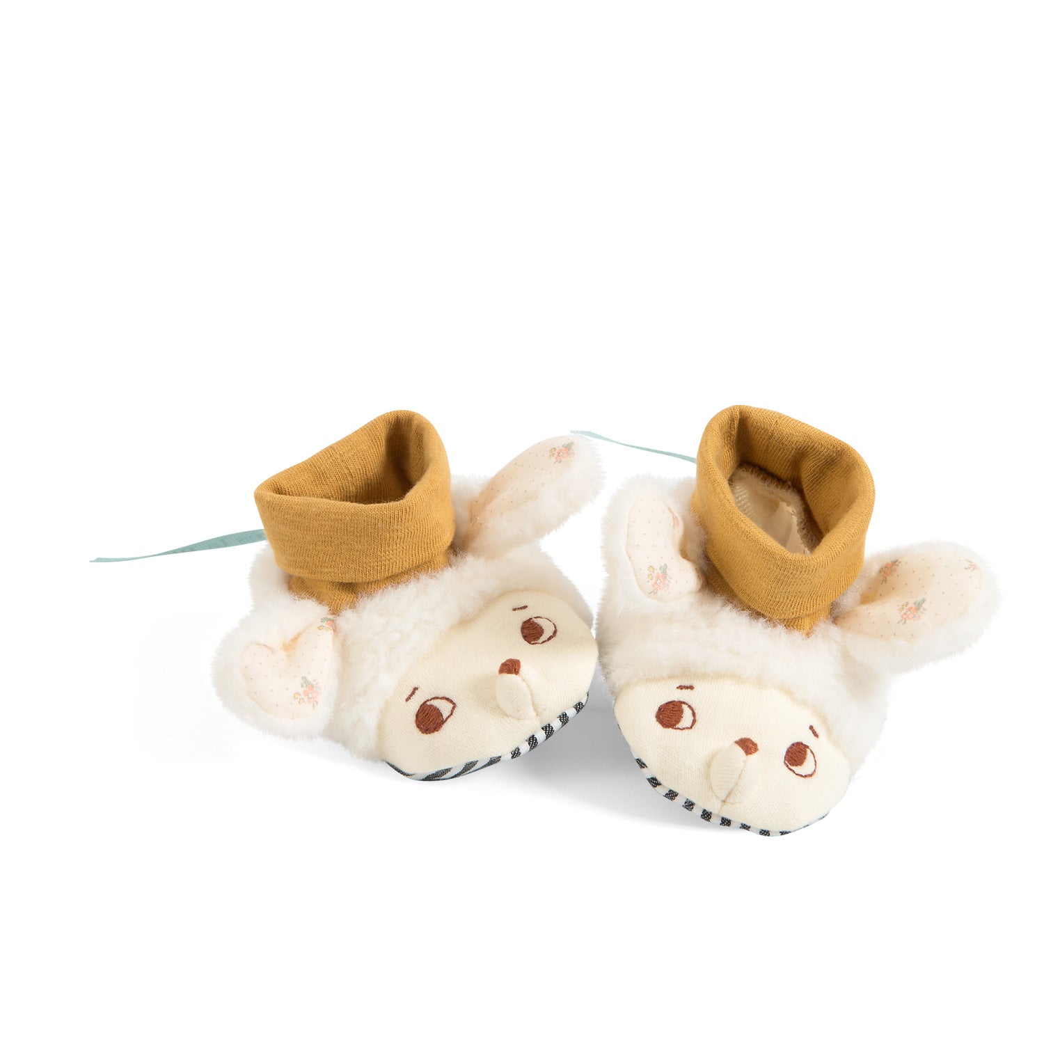 Moulin Roty Sheep baby slippers 0 6 months Apres la Pluie PIPI PUPU and friends