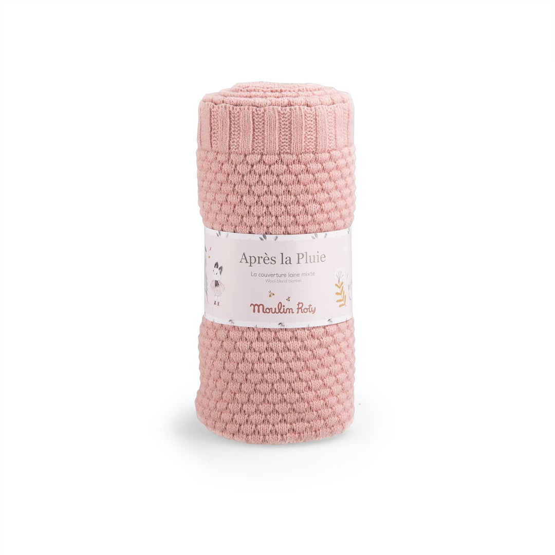 Moulin Roty | Copertina in Misto Lana Neonato Rosa, Après la Pluie