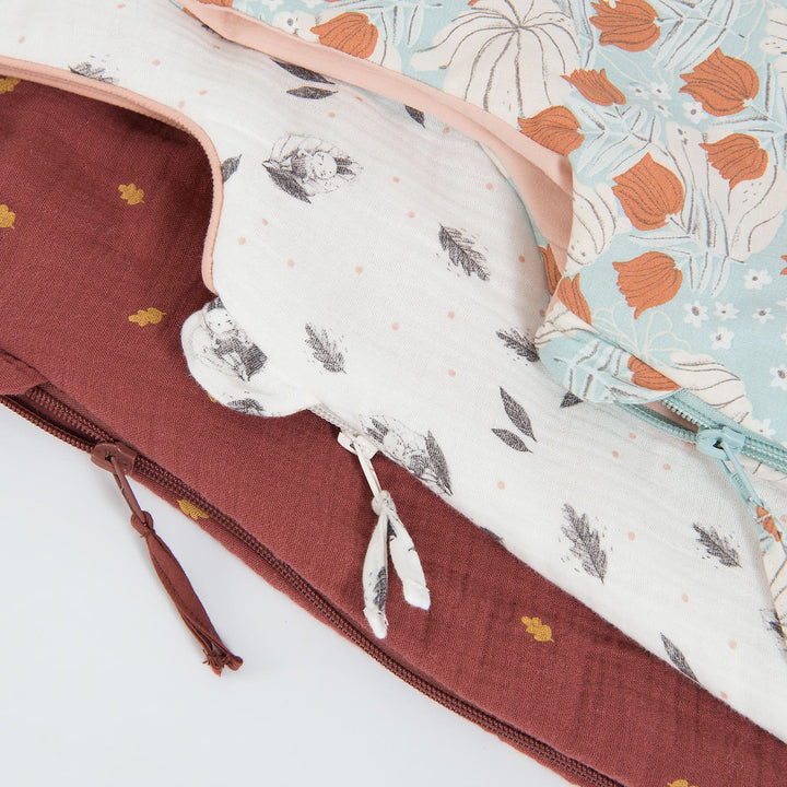 Organic cotton winter sleeping bag 90cm, Cream