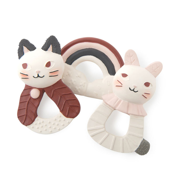 Moulin Roty | Anello di Dentizione Gatto Gomma Naturale 715371