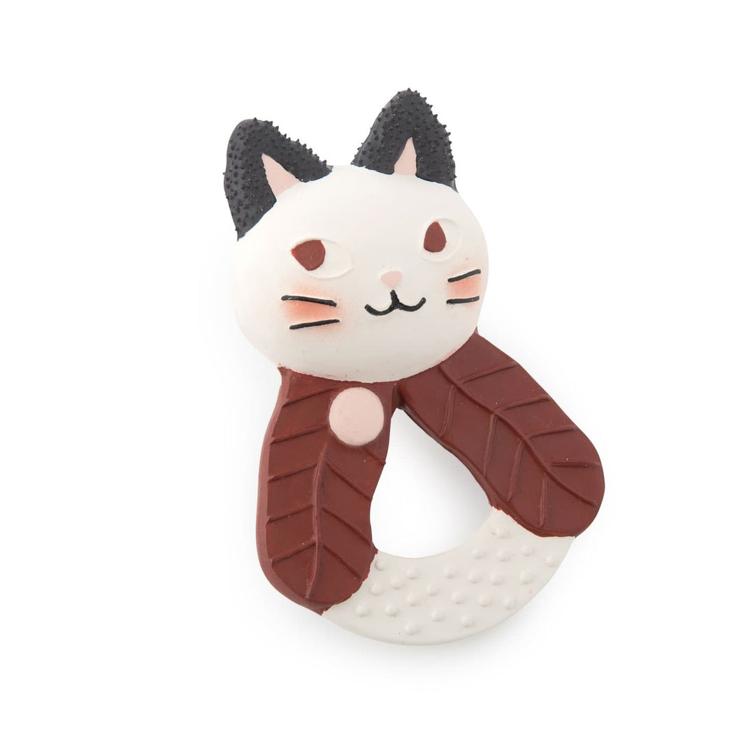 Moulin Roty | Anello di Dentizione Gatto Gomma Naturale 715371