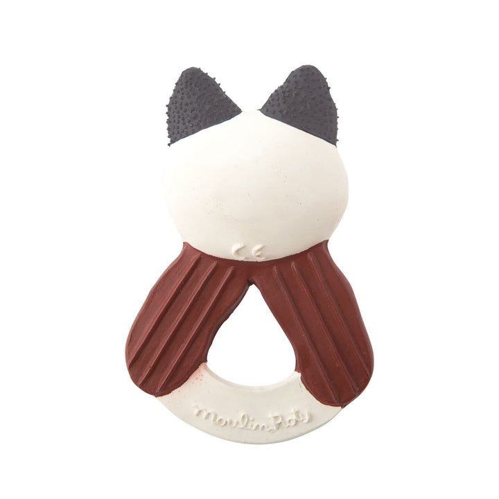 Moulin Roty | Anello di Dentizione Gatto Gomma Naturale 715371