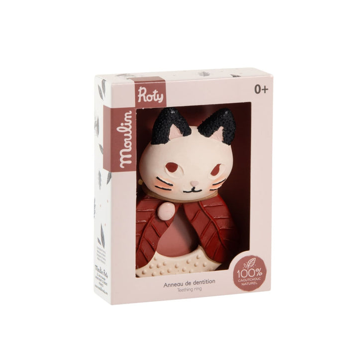 Moulin Roty | Anello di Dentizione Gatto Gomma Naturale 715371