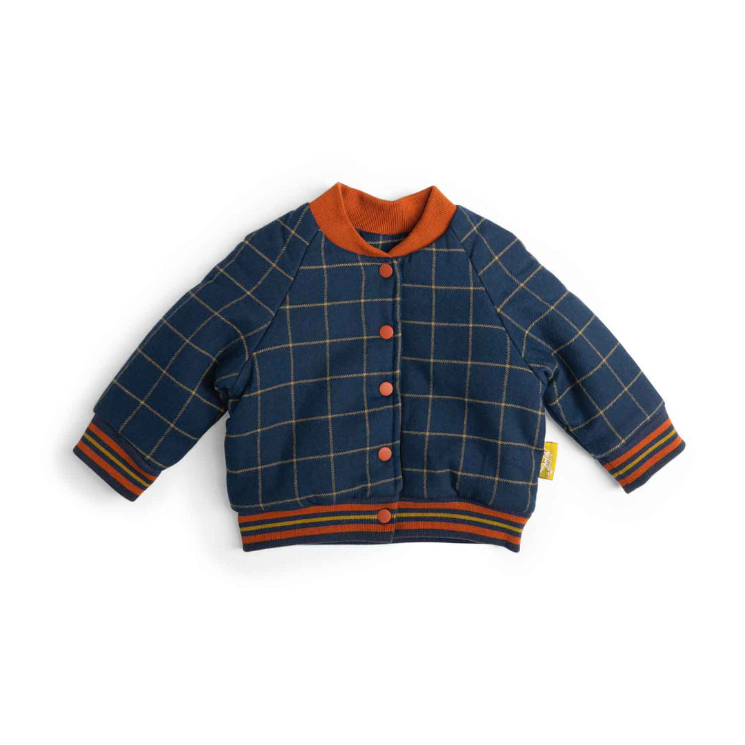 Moulin Roty | Giubbotto bomber a quadri blu notte, Gipsy