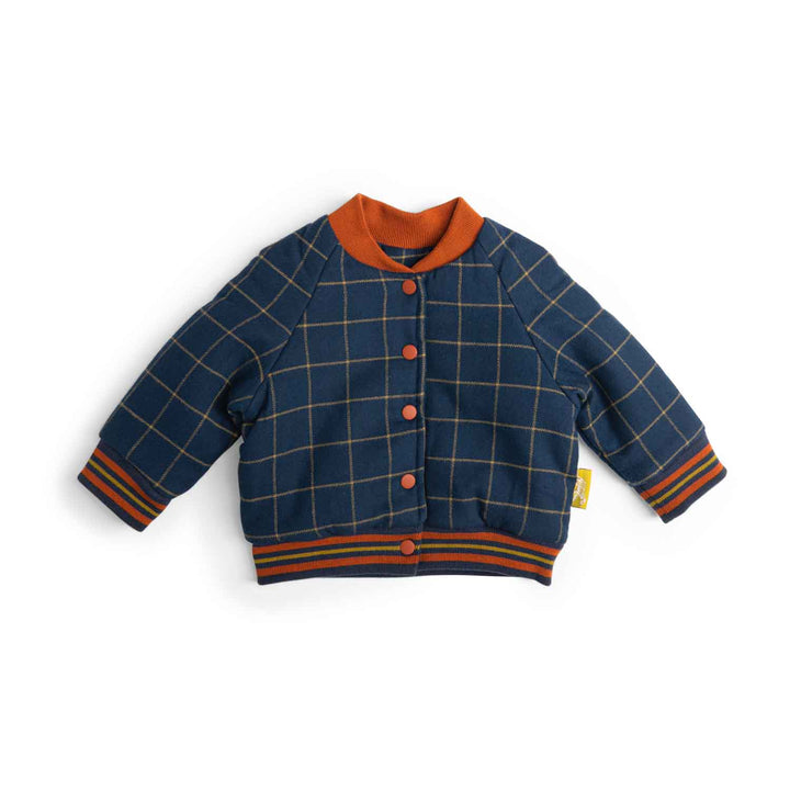 Moulin Roty | Giubbotto bomber a quadri blu notte, Gipsy