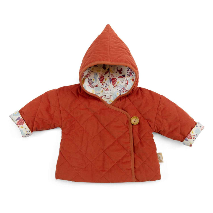 Moulin Roty | Cappotto trapuntato in velluto bio Rosso mattone, Gisele