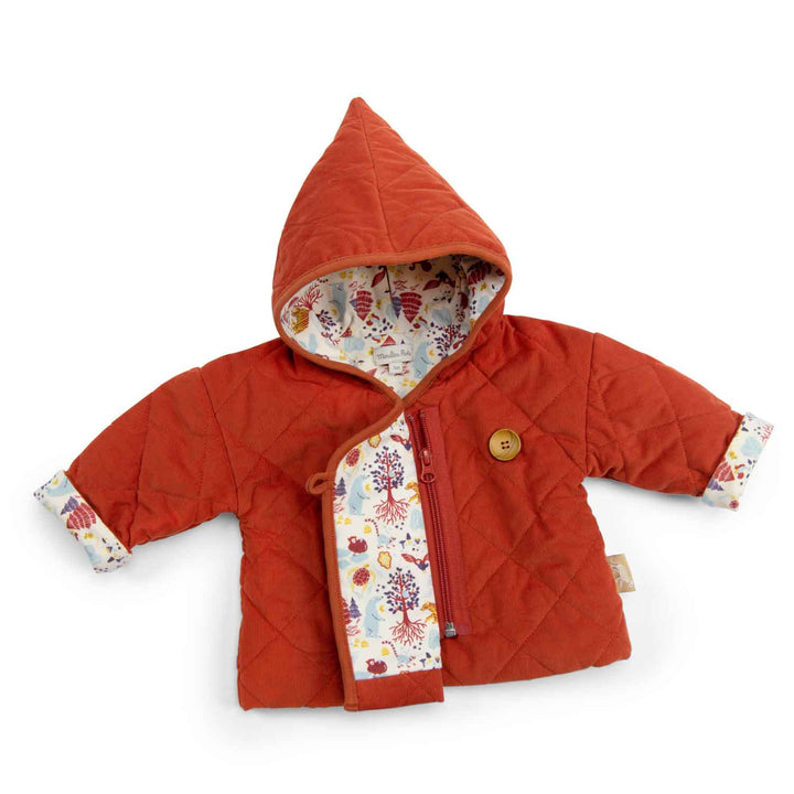 Moulin Roty | Cappotto trapuntato in velluto bio Rosso mattone, Gisele