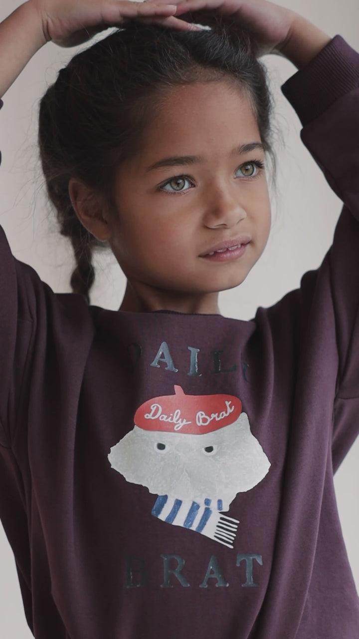 Daily Brat | Felpa calda cotone bio Quirky Dog, Bambini