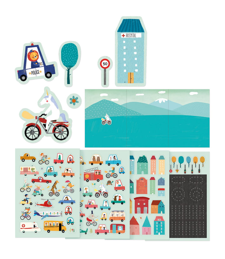 My City removable stickers, 150pcs