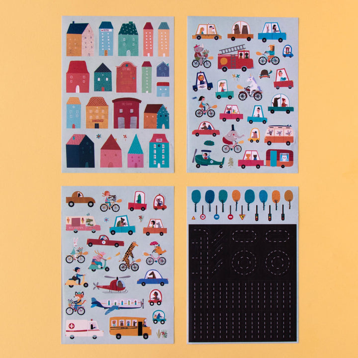 My City removable stickers, 150pcs