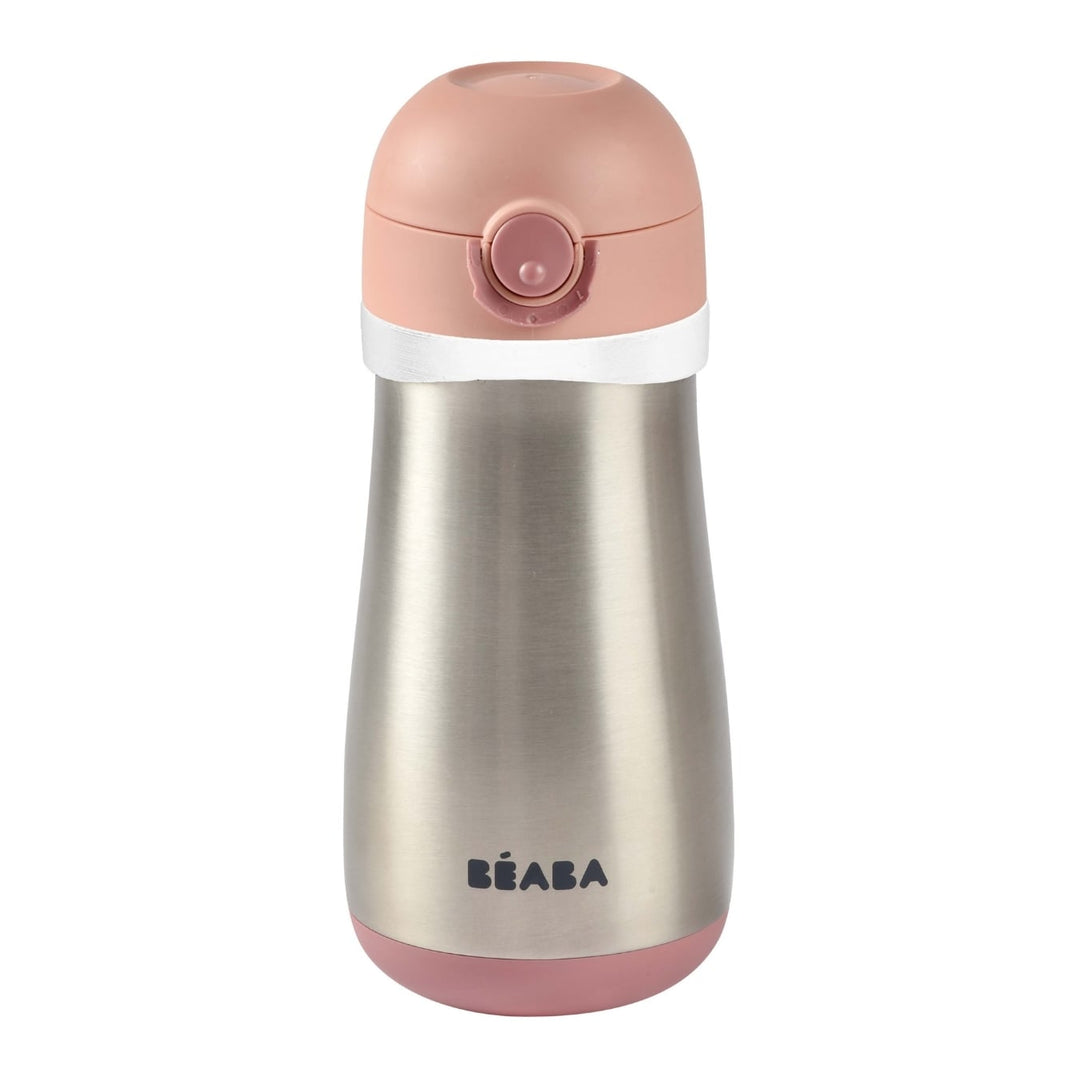 Béaba | Borraccia termica in acciaio inox con manico Rosa, 350ml