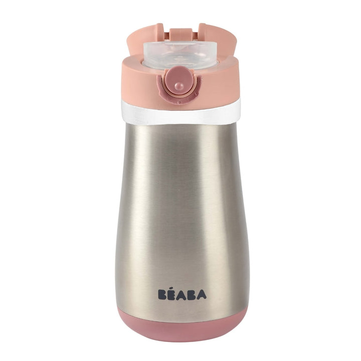 Béaba | Borraccia termica in acciaio inox con manico Rosa, 350ml