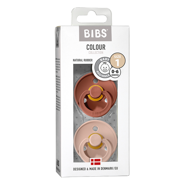 Bibs Set 2 Ciucci Woodchuck/Blush, Tettarella Gomma Naturale