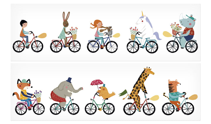 Animali in Bicicletta - 10 Tatuaggi Temporanei | Londji - Per Bambini
