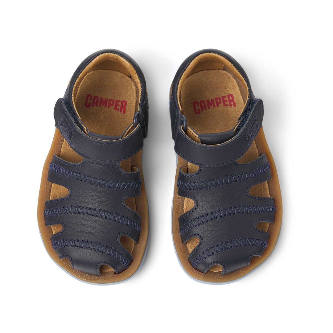 Camper | Sandali in pelle blu per bambini, Bicho First Walkers