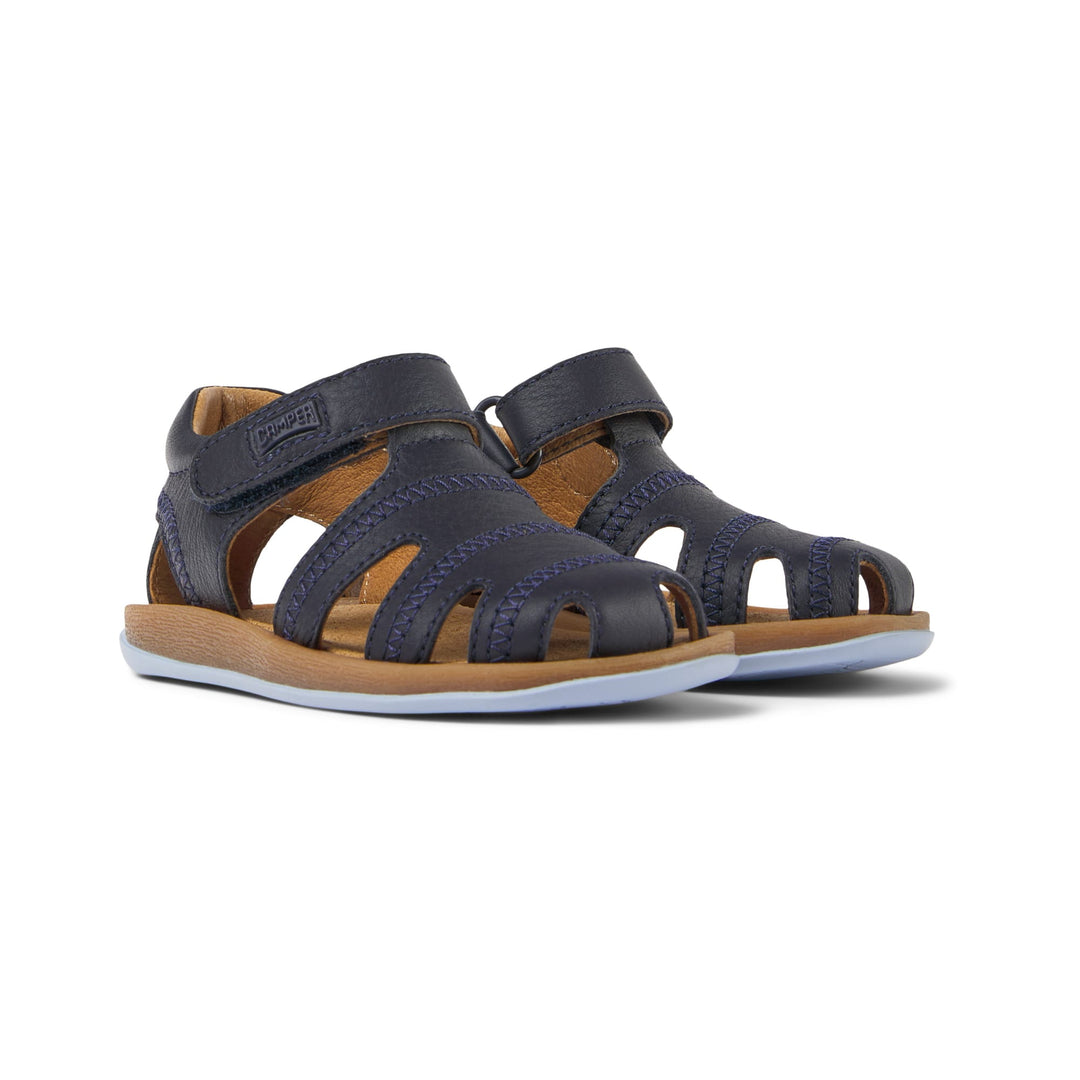 Camper | Sandali in pelle blu per bambini, Bicho First Walkers