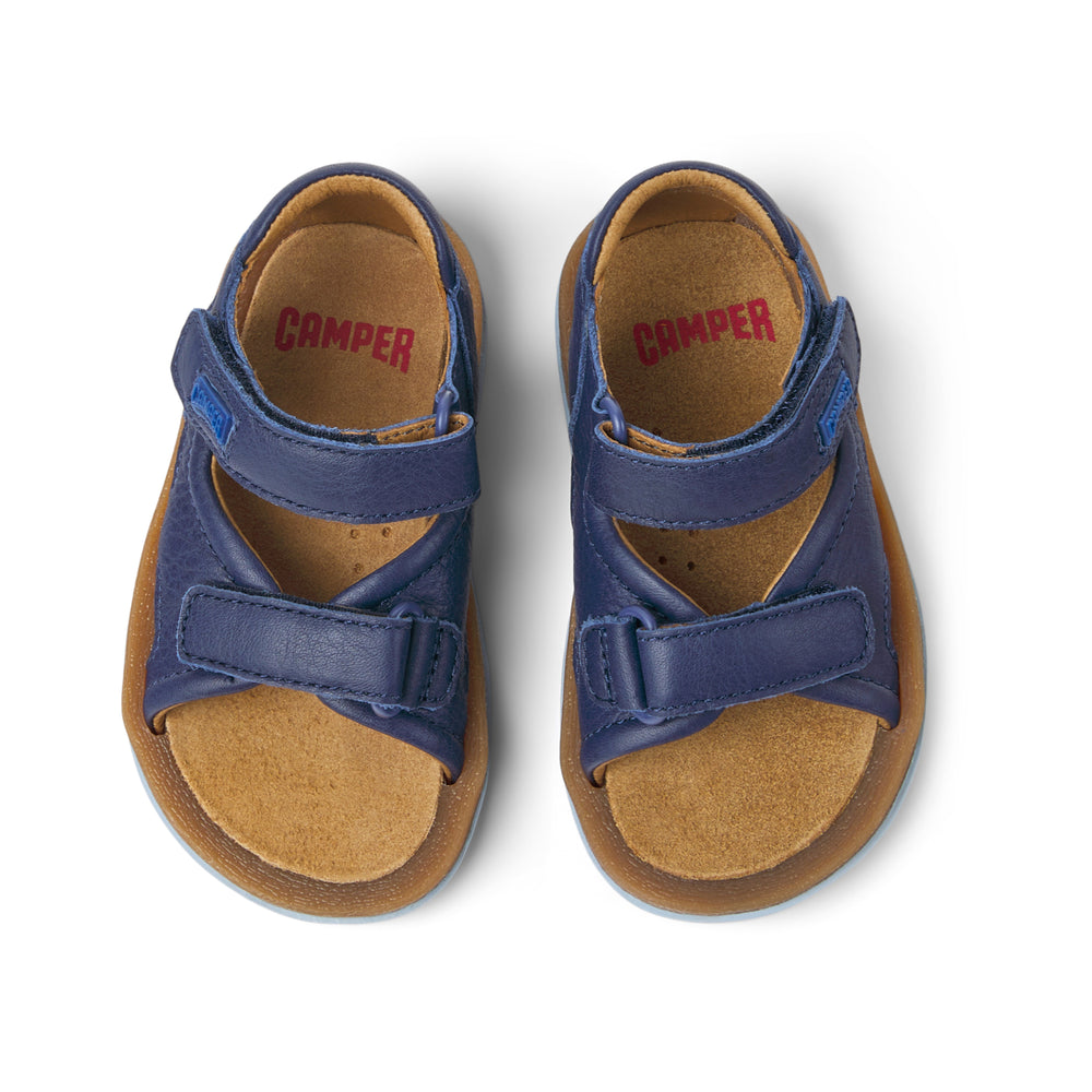 Camper | Sandali aperti in pelle blu per bambini, Bicho First Walkers