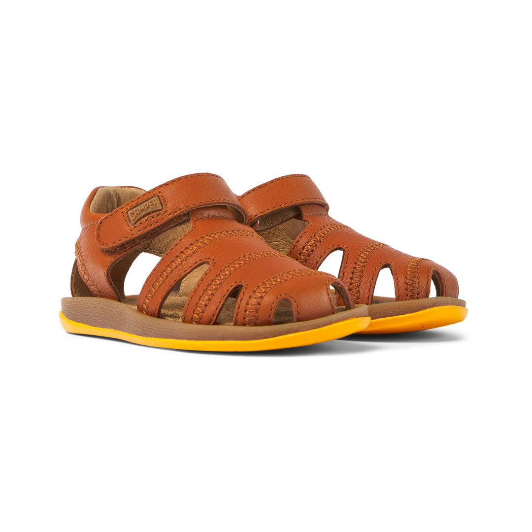 Camper | Sandali in pelle marrone per bambini, Bicho First Walkers