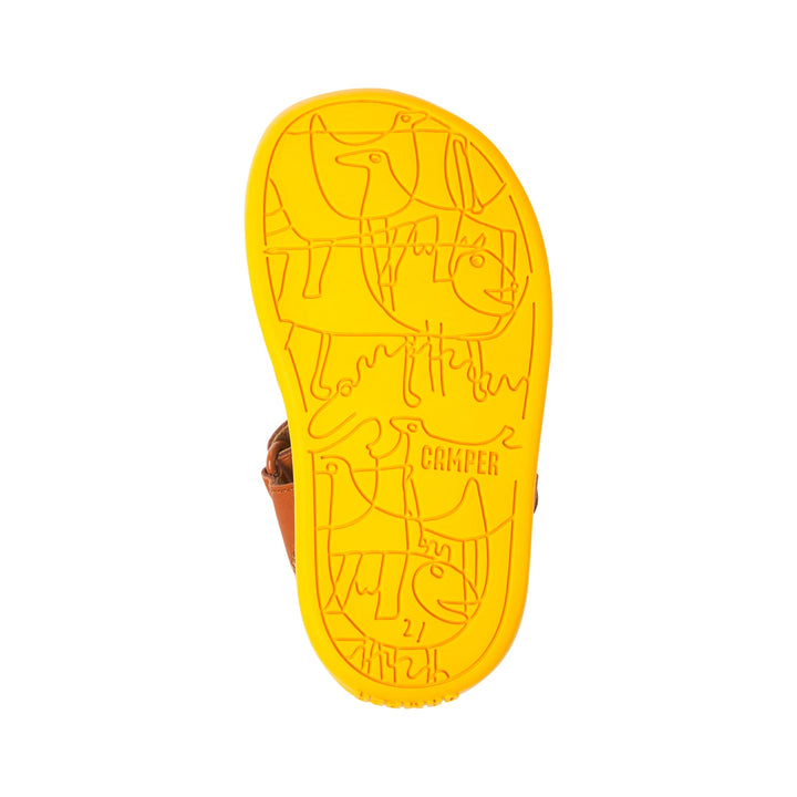 Camper | Sandali in pelle marrone per bambini, Bicho First Walkers