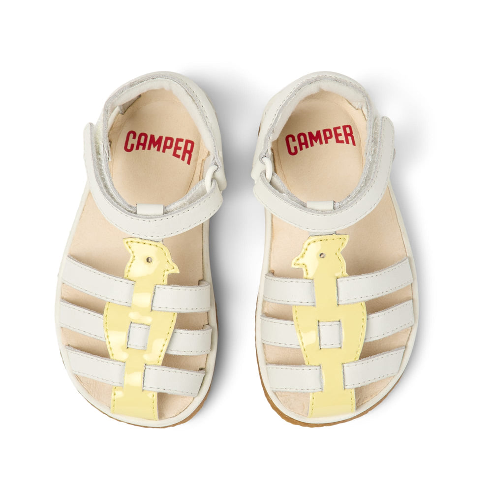 Camper | Sandali in pelle bianche per bambini, Miko First Walkers