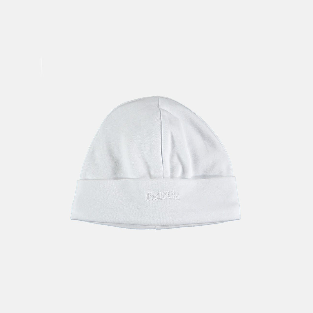 Berretto Cappellino Neonato Pima Cotton per Neonati | Petit Oh! bianco