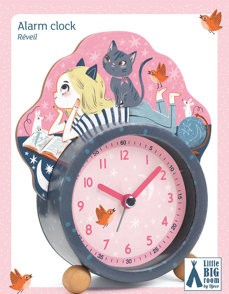 Sveglia per bambini con luce notturna Oscuramento continuo, simpatico  orologio digitale per orecchie di gatto per ragazzi e ragazze, sveglia di 5  minuti, ok per svegliare i bambini (rosa)