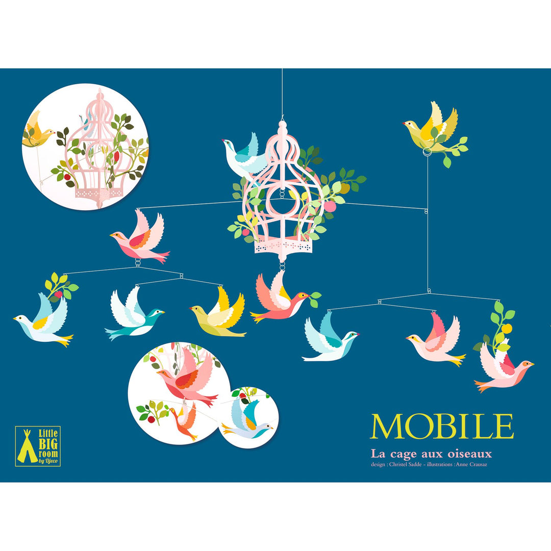 Djeco | Giostrina grande Uccelli, Birdcage Mobile