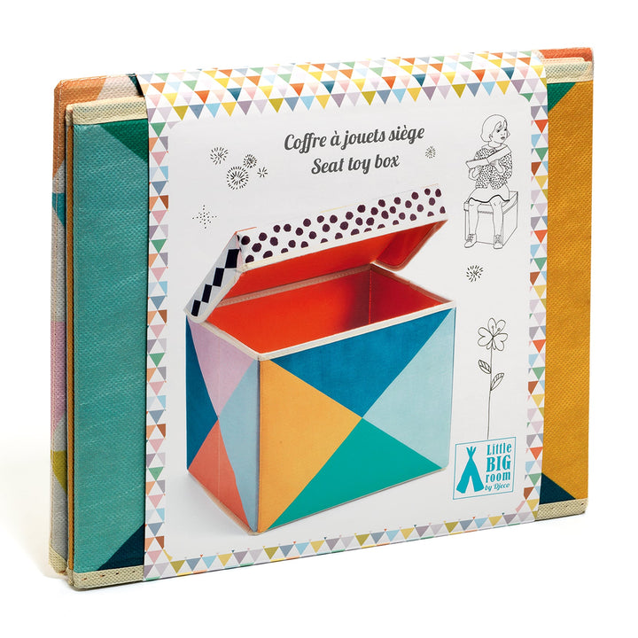 Djeco | Scatola Portagiochi e Seduta Multicolore DD04481