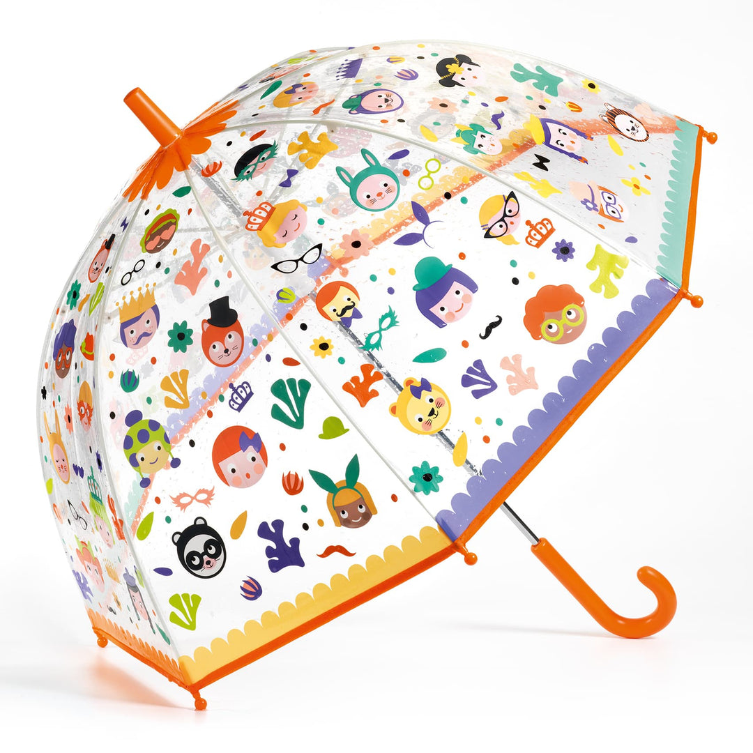 Djeco | Ombrello cambia colore Volti per bambini, arancione