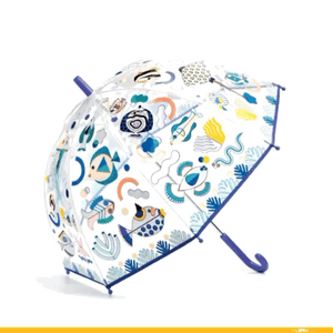 Ombrello Bambini Magico Cambia Colore Trasparente Pesci Djeco DD04710