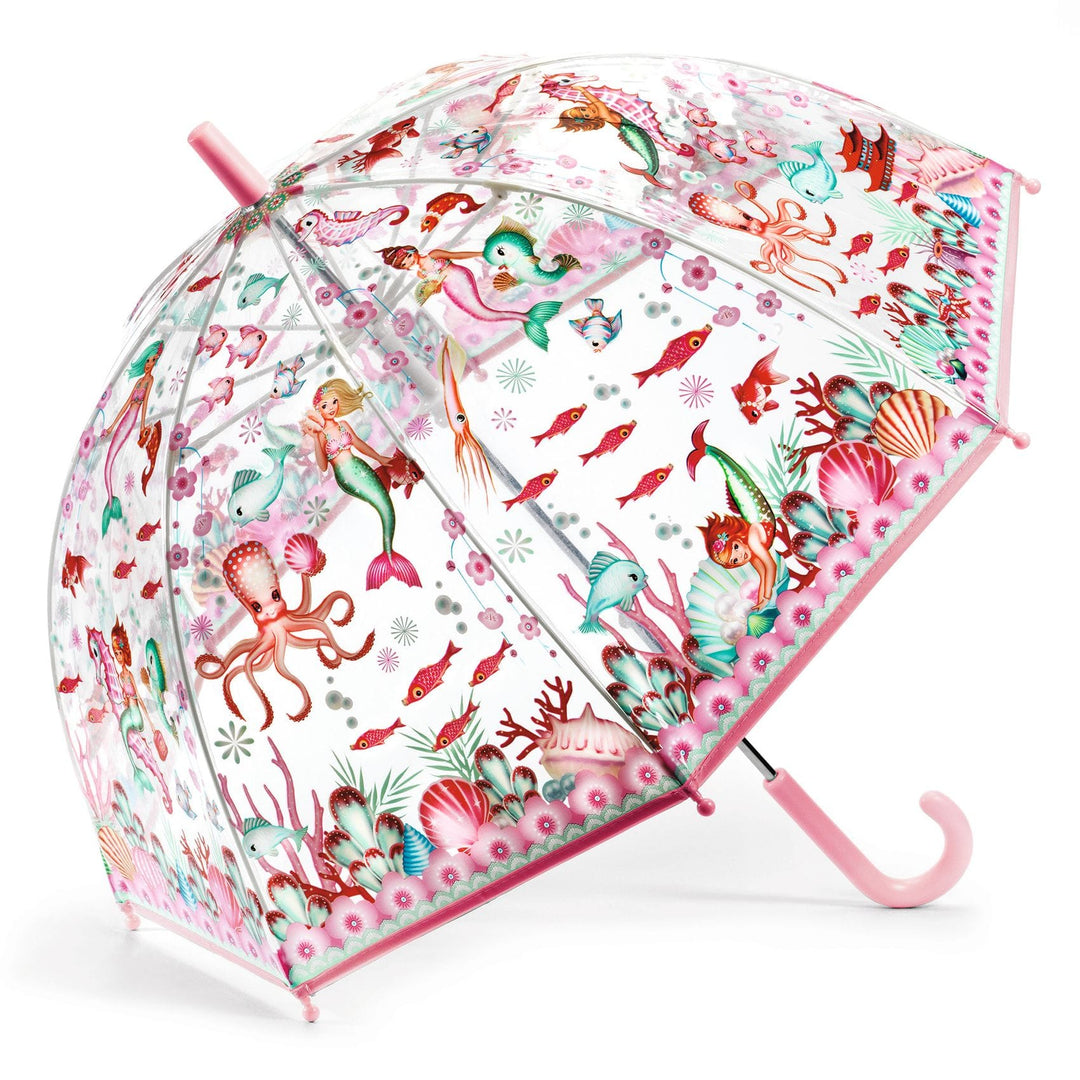 Djeco | Ombrello trasparente per bambini, Sirena