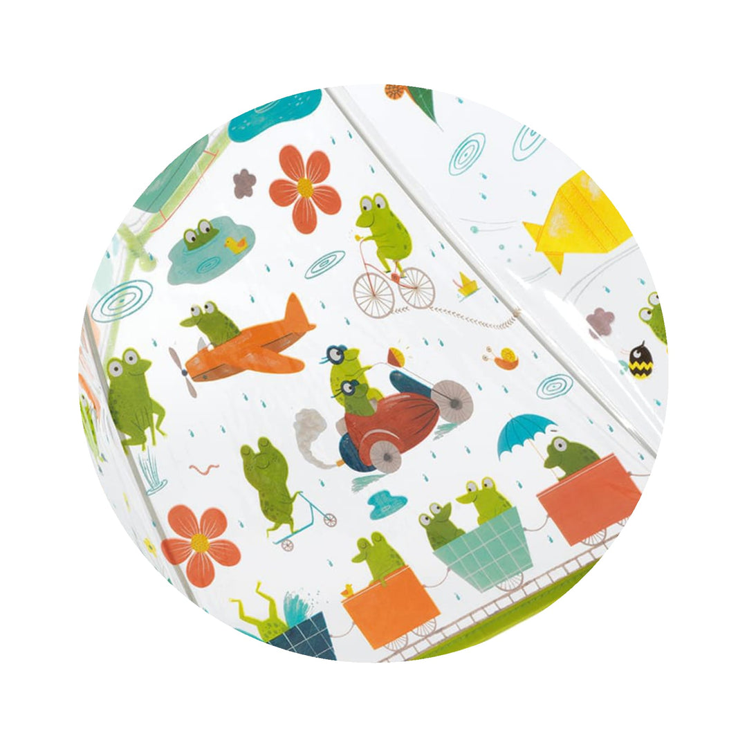Ombrello Bambini Trasparente Verde Ranocchiette | Djeco DD04808