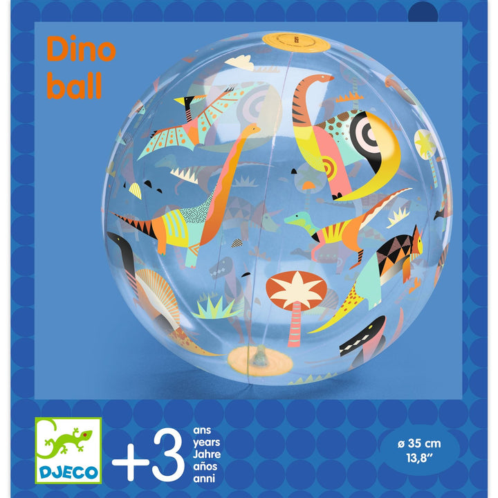 Djeco | Pallone Gonfiabile Grande Dinosauri Fluo, Dino Ball
