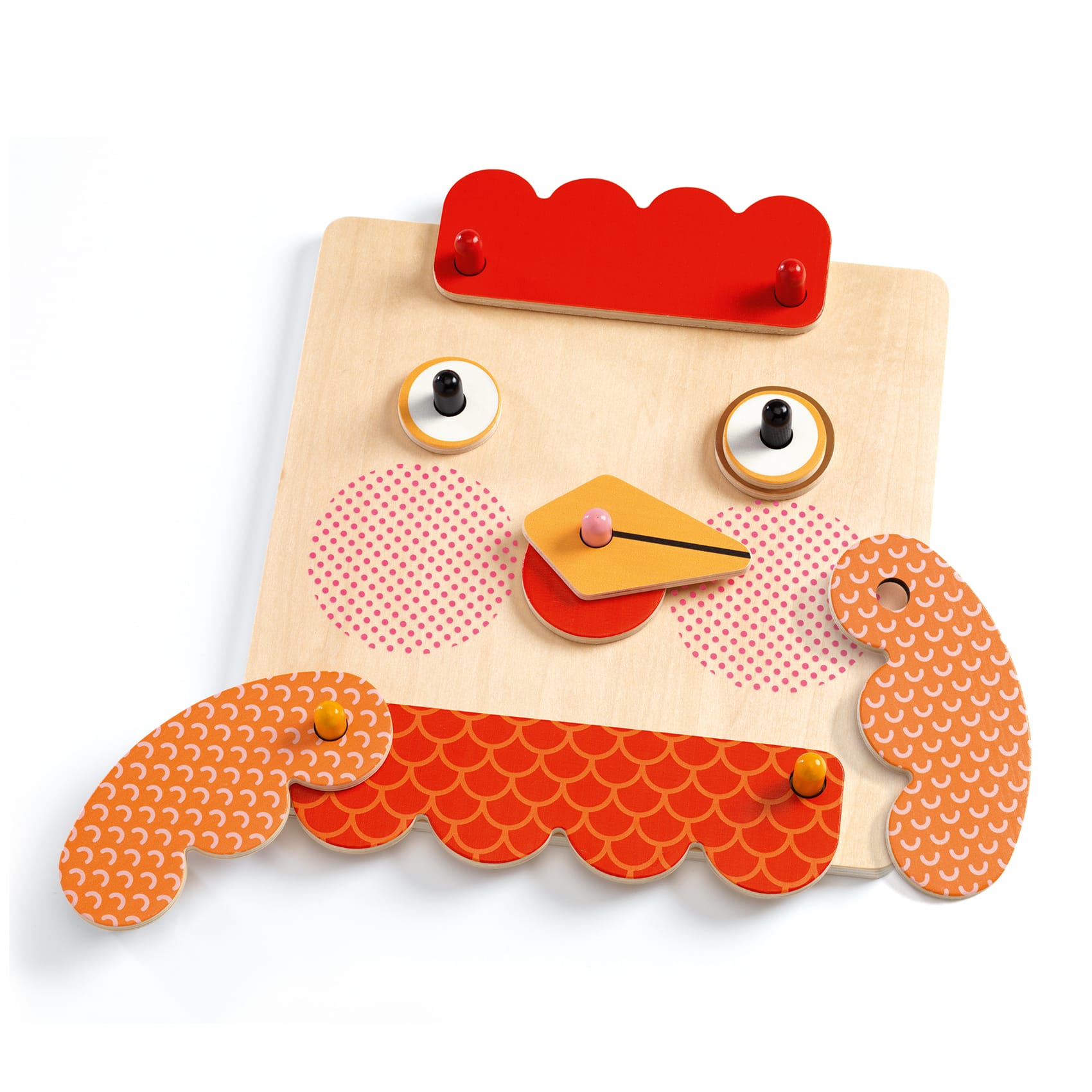 Crea Animali Gioco di Montaggio in Legno CreaFaces | Djeco DJ01676
