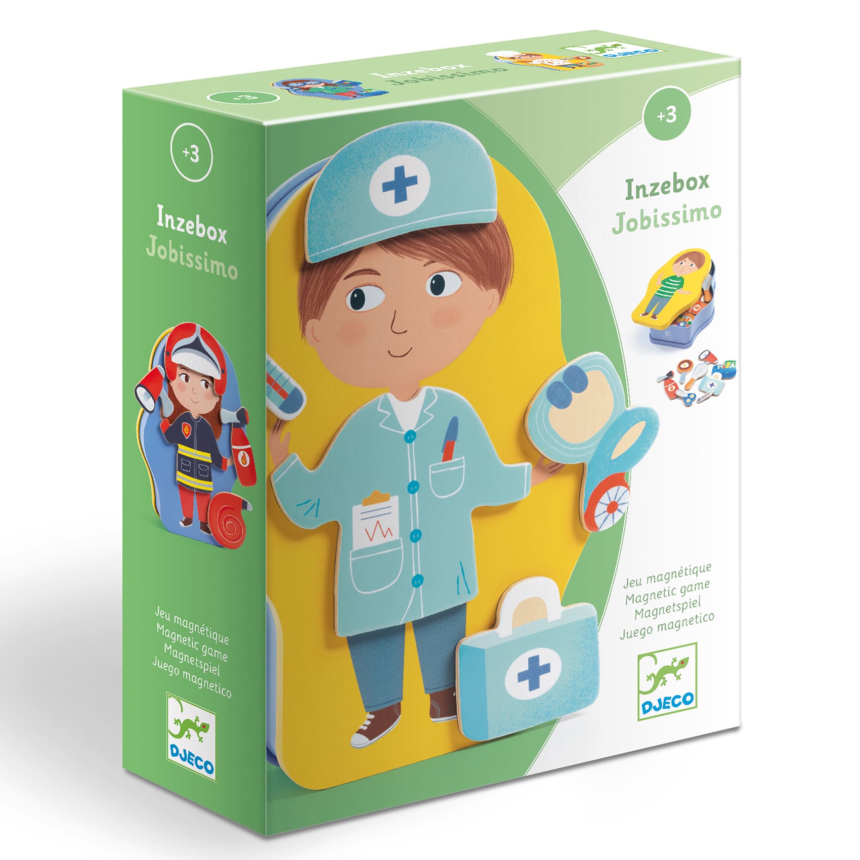Djeco | Gioco Magnetico Jobissimo Wooden Magnetic, Legno e Metallo