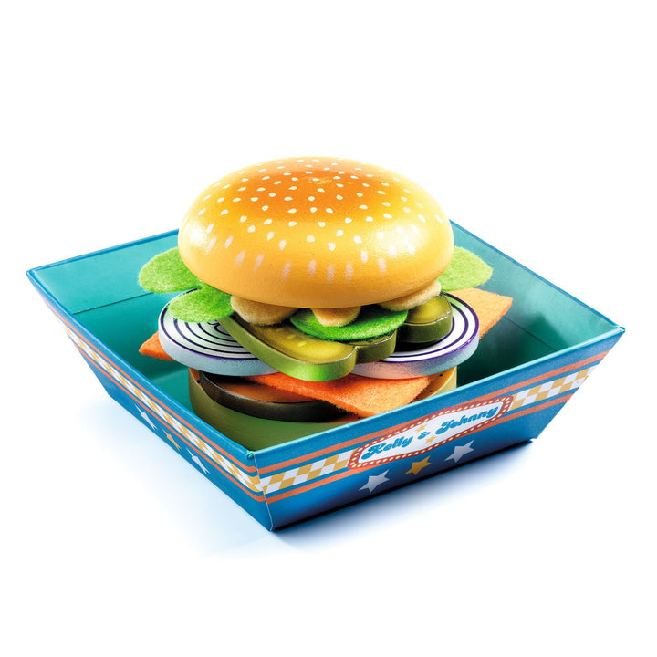 Djeco | Set Gioco Hamburger in legno Kelly & Johnny DJ05505