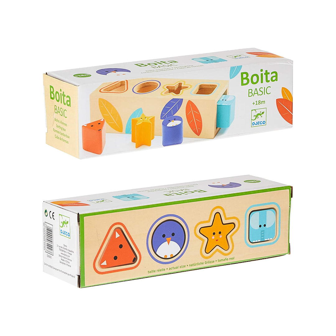 Cubo in Legno con Forme Incastrabili Boita Basic, 18 mesi djeco