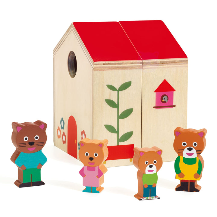 Djeco | Minihouse con personaggi in Legno, Casetta 18m +
