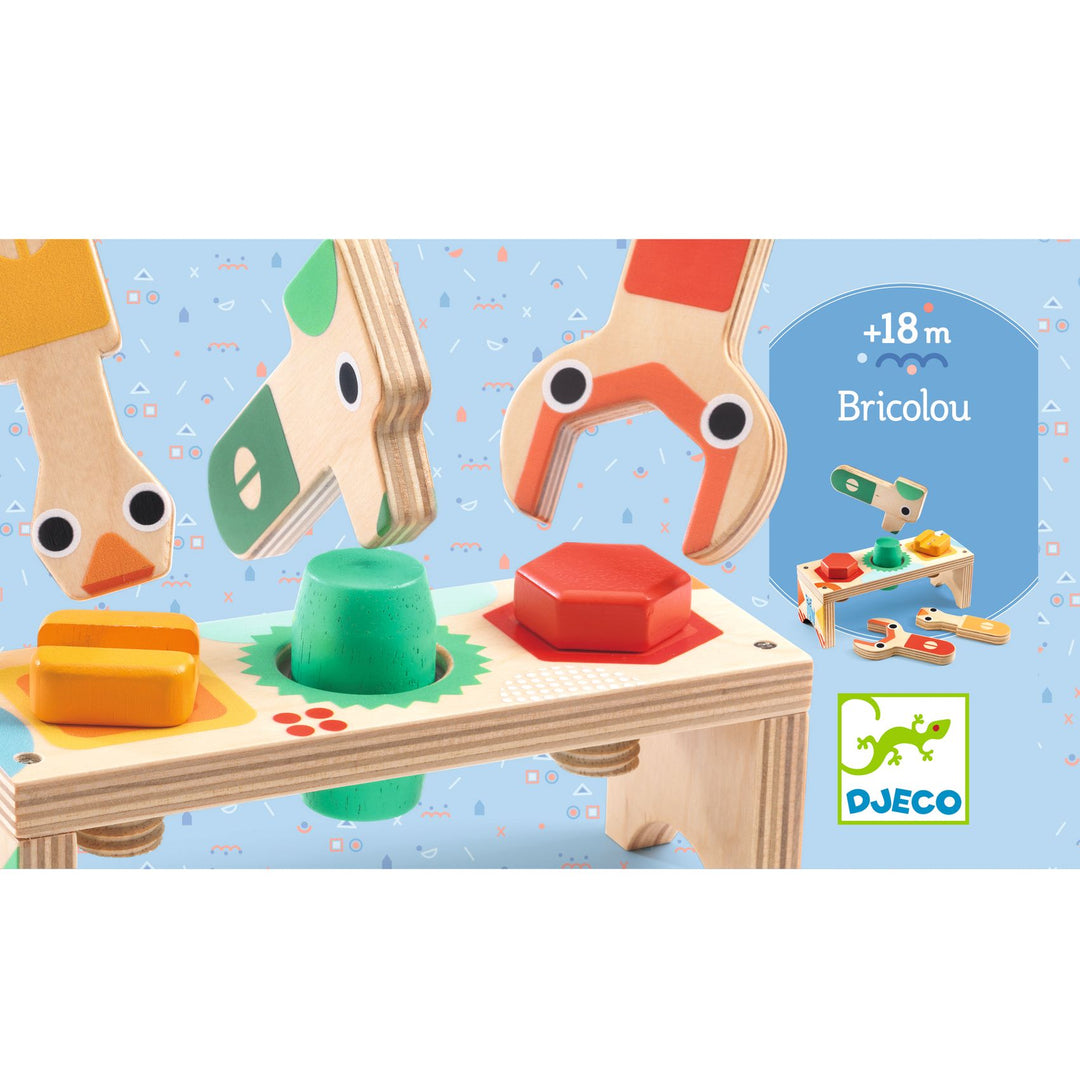 Djeco | Bricolou, Bricolage Attrezzi in Legno, 18 mesi+ DJ06418