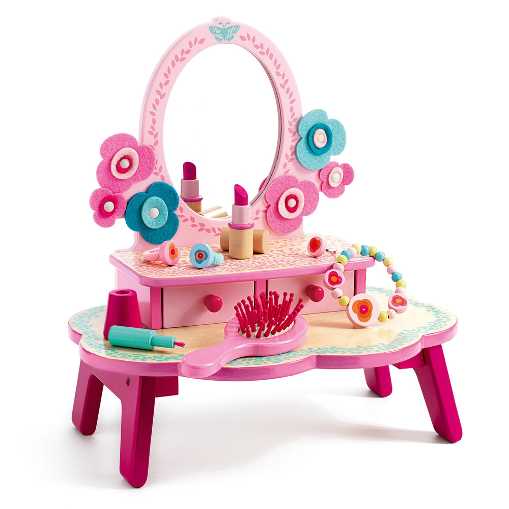 Toelette Specchiera per Bambini Flora in Legno | Djeco DJ06553