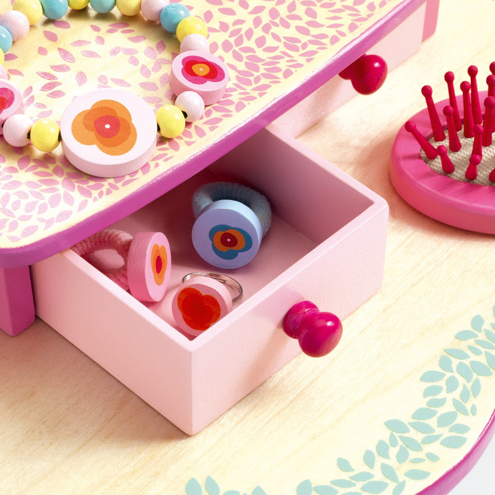 Toelette Specchiera per Bambini Flora in Legno | Djeco DJ06553