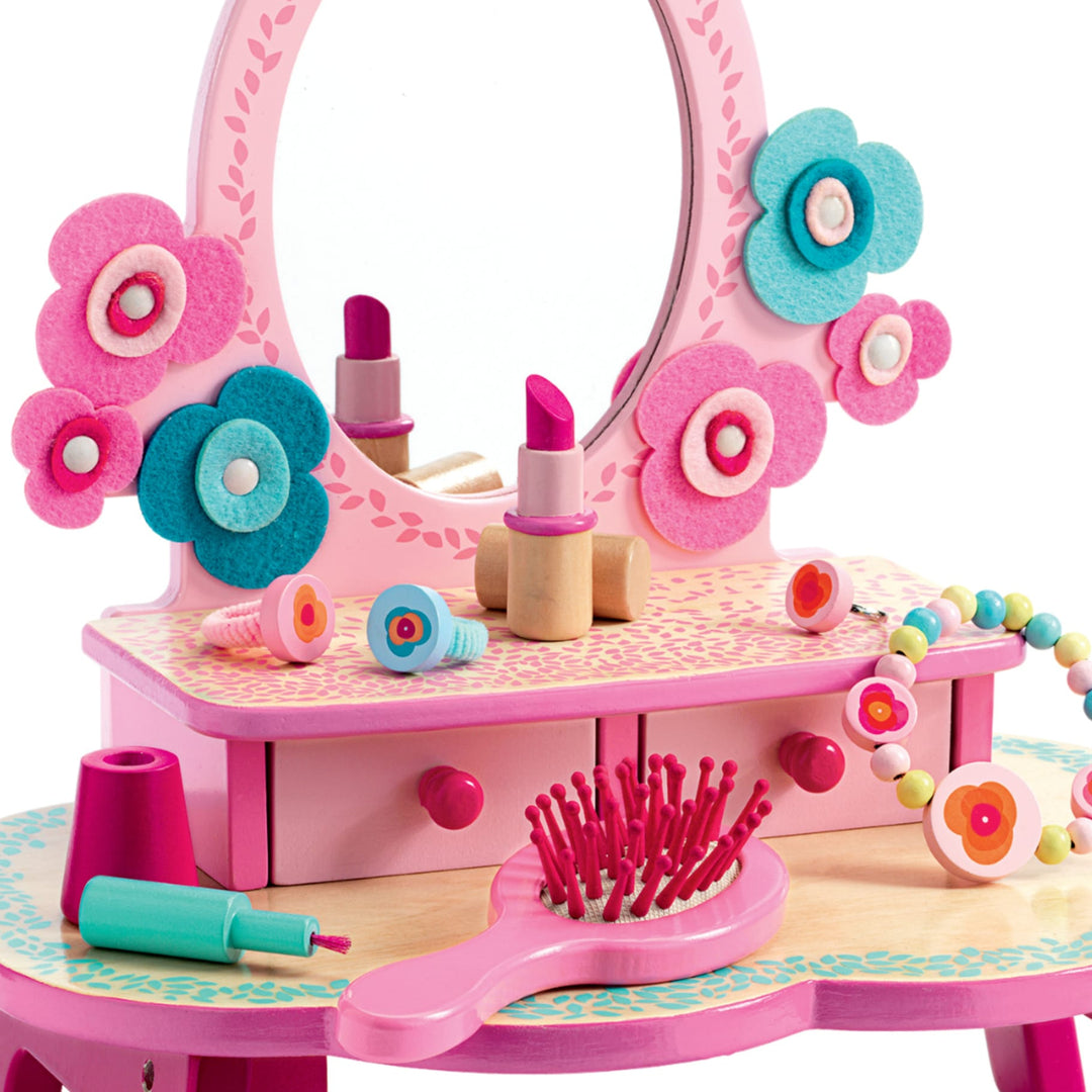 Toelette Specchiera per Bambini Flora in Legno | Djeco DJ06553